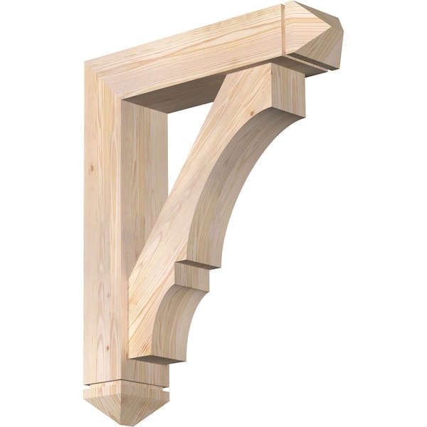 Ekena Millwork Balboa Arts and Crafts Smooth Bracket w/ Offset Brace, Douglas Fir, 7 1/2"W x 32"D x 40"H BKT0806X32X40BOA03SDF - main